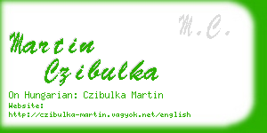 martin czibulka business card